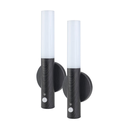 Bærbar sensorlampe sort - 2 pak