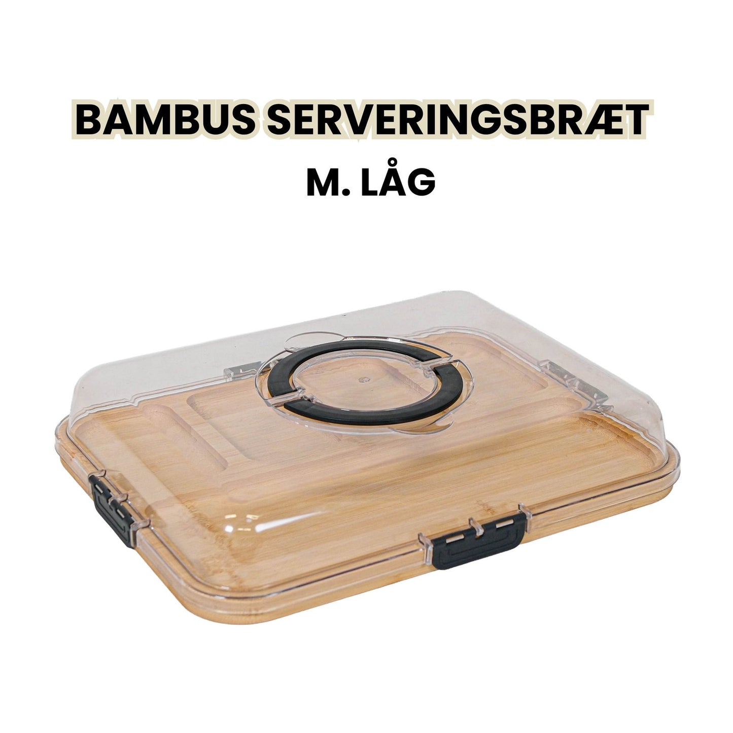 Bambus serveringsbræt med låg