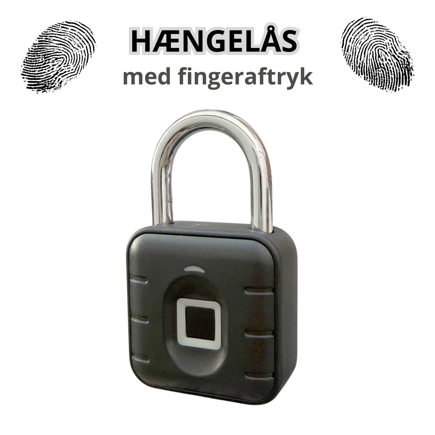 Hængelås med fingeraftryk