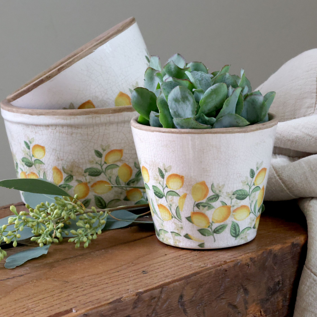 Chic Antique -  Limone Blossom Skjuler m. citroner og blomster