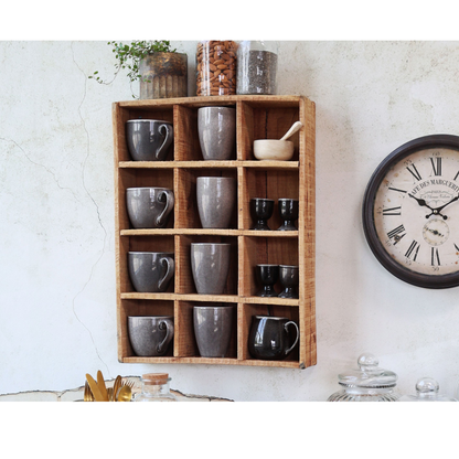 Chic Antique Grimaud Bakke med 12 Rum i Genbrugstræ – Natur 54 cm
