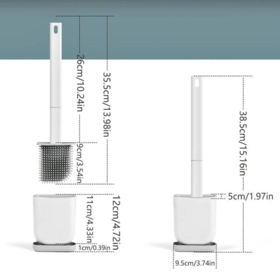 SILIKONE TOILETBØRSTE - HVID